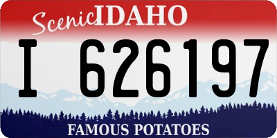 ID license plate I626197