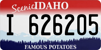 ID license plate I626205