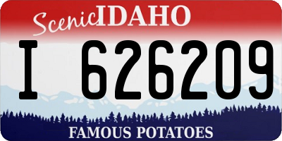 ID license plate I626209