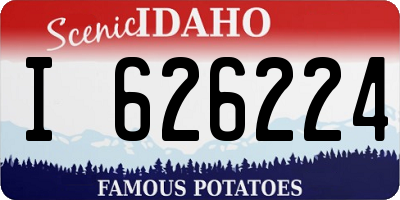 ID license plate I626224