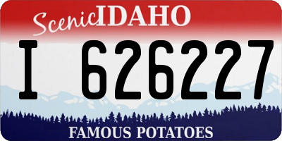 ID license plate I626227