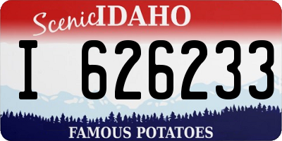 ID license plate I626233