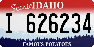 ID license plate I626234