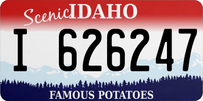 ID license plate I626247