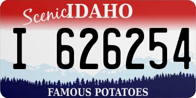 ID license plate I626254