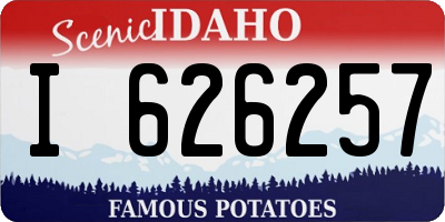 ID license plate I626257