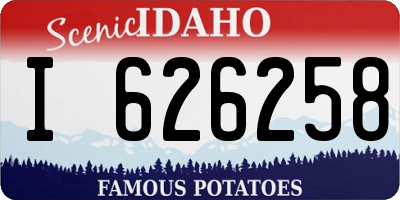 ID license plate I626258