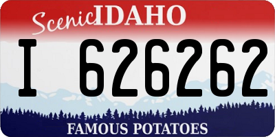 ID license plate I626262