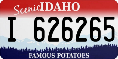 ID license plate I626265