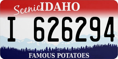 ID license plate I626294