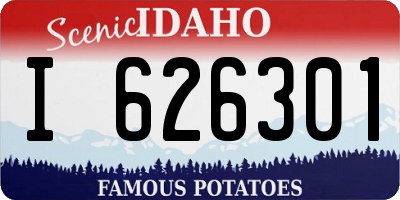 ID license plate I626301