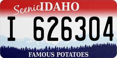 ID license plate I626304