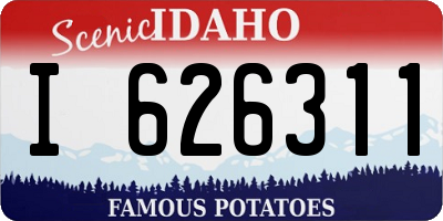 ID license plate I626311