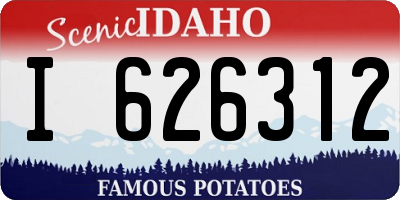 ID license plate I626312