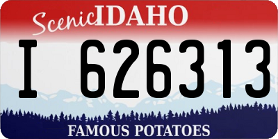 ID license plate I626313