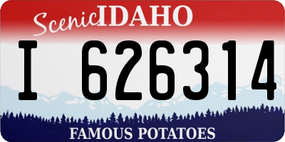 ID license plate I626314