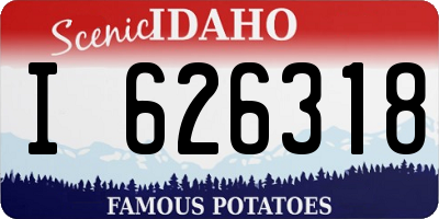 ID license plate I626318