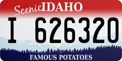 ID license plate I626320