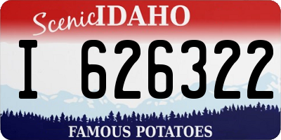 ID license plate I626322