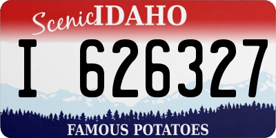 ID license plate I626327