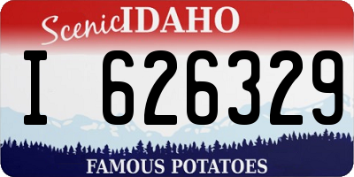 ID license plate I626329