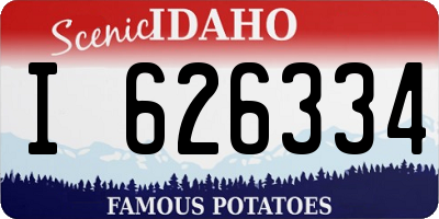 ID license plate I626334