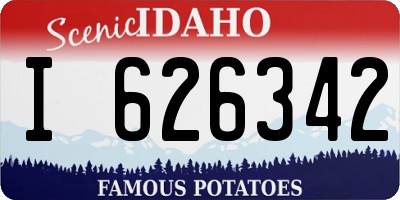 ID license plate I626342