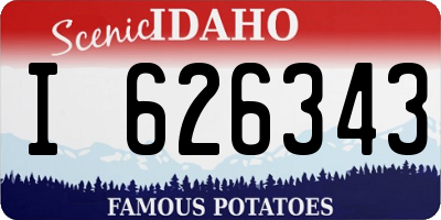 ID license plate I626343