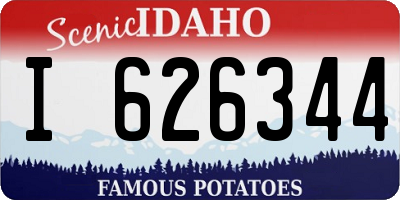 ID license plate I626344