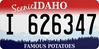 ID license plate I626347