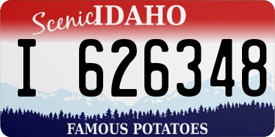 ID license plate I626348