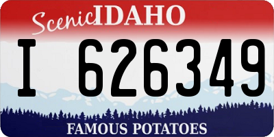 ID license plate I626349