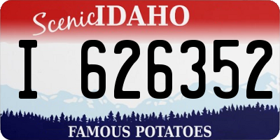ID license plate I626352
