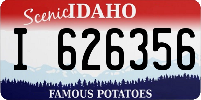 ID license plate I626356