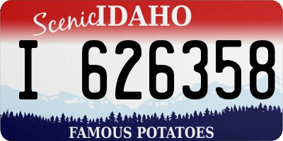 ID license plate I626358
