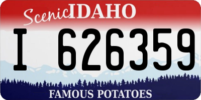 ID license plate I626359