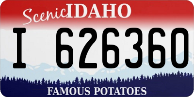 ID license plate I626360