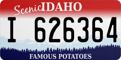 ID license plate I626364