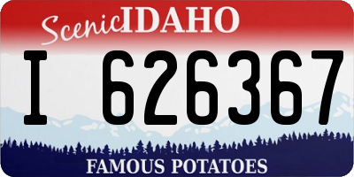 ID license plate I626367