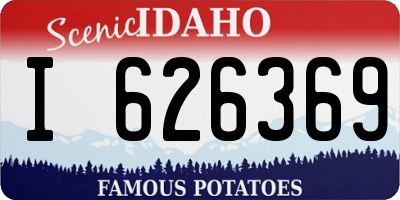 ID license plate I626369