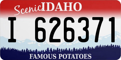 ID license plate I626371