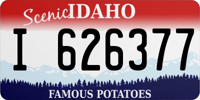 ID license plate I626377