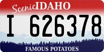 ID license plate I626378