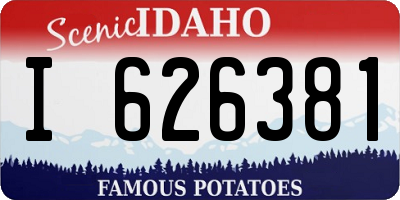 ID license plate I626381