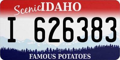 ID license plate I626383