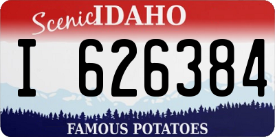 ID license plate I626384
