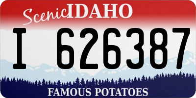 ID license plate I626387