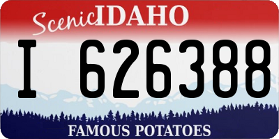 ID license plate I626388
