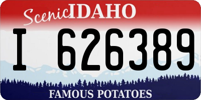 ID license plate I626389