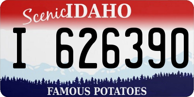 ID license plate I626390
